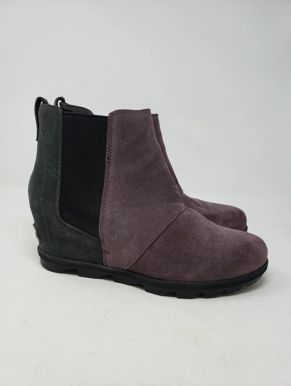 Sorel Joan Of Arctic Wedge II Chelsea Bootie NL3343-574 Purple Sage Size 12